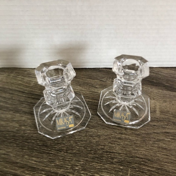 Mikasa Edinburgh Crystal Candlestick Holders - Picture 8 of 12